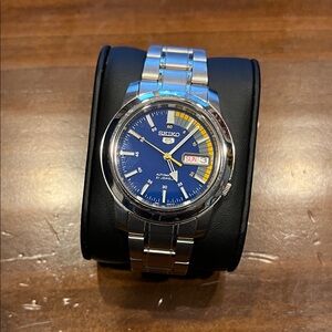 Seiko Blue Dial Silver Bracelet Watch